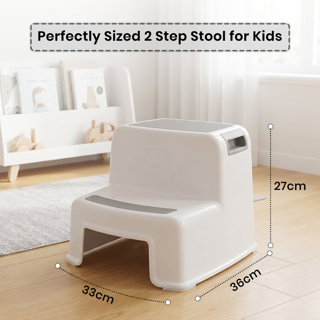 Double Step Stool Anti-Slip for Children – Twin Pack for Bathroom & Kitchen