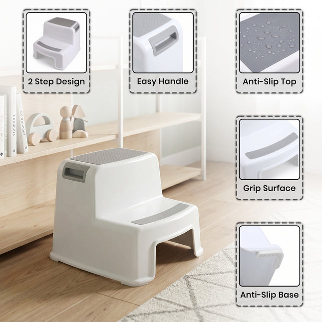 Anti-Slip Double Step Stool for Children - For Potty Training