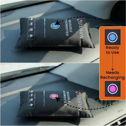 Reusable 1kg Car Dehumidifier Bag with Anti-Slip Dashboard Pad
