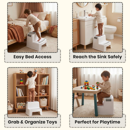 Anti-Slip Double Step Stool for Children - For Potty Training