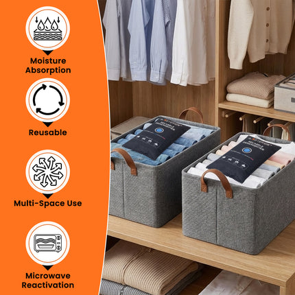 Reusable 1kg Car Dehumidifier Bag with Anti-Slip Dashboard Pad