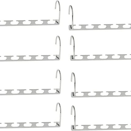 8-Pack Space Saving Metal Hangers – Wardrobe Organiser