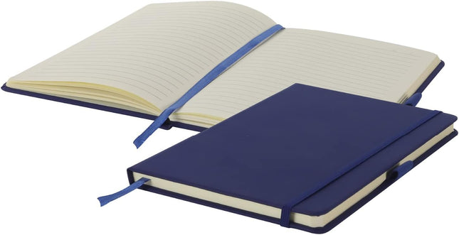 A5 Lined PU Leather Notebook – 160 Pages with Pen Loop