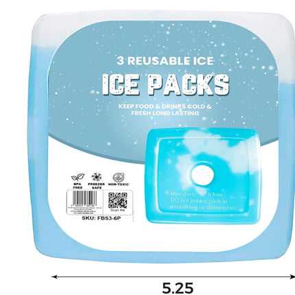 Slim Lightweight Reusable Ice Packs – Freezer Blocks for Lunch Boxes