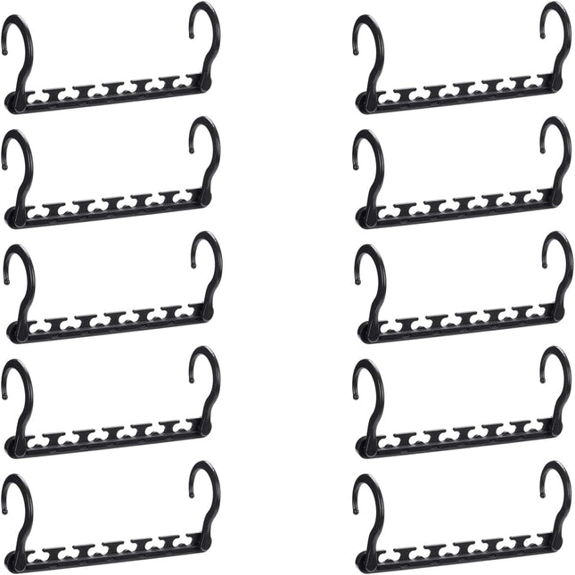 10-Pack Space Saving Clothes Hangers – Wardrobe Organiser