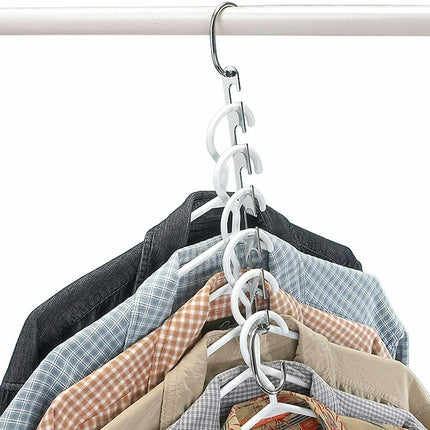 8-Pack Space Saving Metal Hangers – Wardrobe Organiser