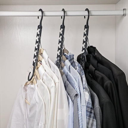 10-Pack Space Saving Clothes Hangers – Wardrobe Organiser