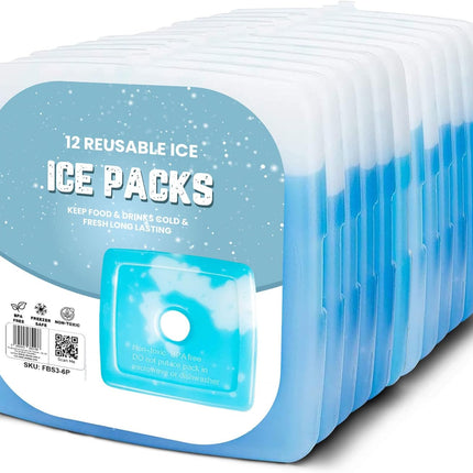 Slim Lightweight Reusable Ice Packs – Freezer Blocks for Lunch Boxes