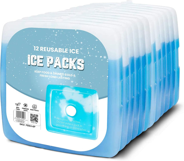 Slim Lightweight Reusable Ice Packs – Freezer Blocks for Lunch Boxes