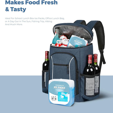 Slim Lightweight Reusable Ice Packs – Freezer Blocks for Lunch Boxes