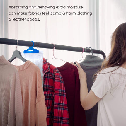 Hanging Wardrobe Dehumidifier Bags - Leak Proof