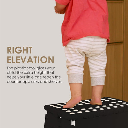 9-Inch Folding Step Stool - Anti-Slip & With Carry Handle
