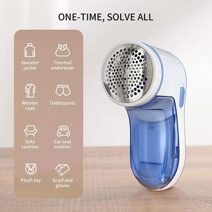 USB Rechargeable Fabric Shaver with Cleaning Brush