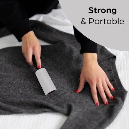 TLG Lint Roller, 6 Refills 420 Extra Sticky Sheets with Handle - Sticky Roller for Clothes - Lint Roller Refills, for Pet Hair, Cat Hair, Dust & Fluff from Furniture, Carpet, Lint Removers for Clothes