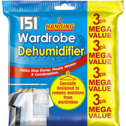 151 Hanging Dehumidifier Bags 12-Pack – Damp & Moisture Absorber