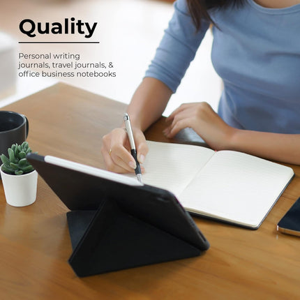 A5 Lined PU Leather Notebook – 160 Pages with Pen Loop