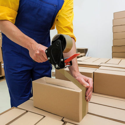 STERUN 6 Rolls Brown Parcel Tape 48mm x 66m Low Noise Tangle Free Ideal For Strong Packaging, Wrapping, Cardboard Box