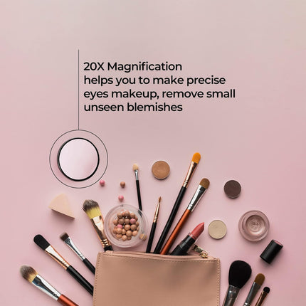 20X Magnifying Suction Mirror – Travel Size Makeup Mirror