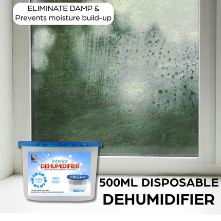 500ml Interior Dehumidifier – Disposable Moisture Absorber