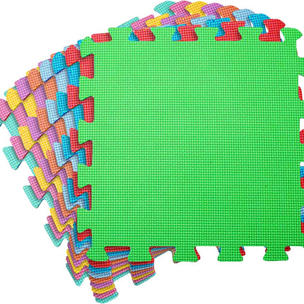 Multicolour Foam Puzzle Floor Mats – 30x30cm Indoor Play Tiles