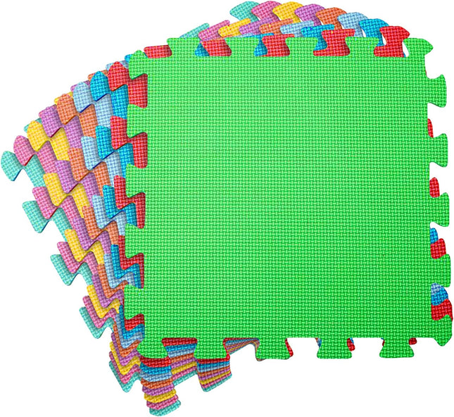 Multicolour Foam Puzzle Floor Mats – 30x30cm Indoor Play Tiles