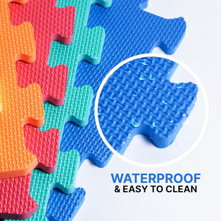 Multicolour Foam Puzzle Floor Mats – 30x30cm Indoor Play Tiles