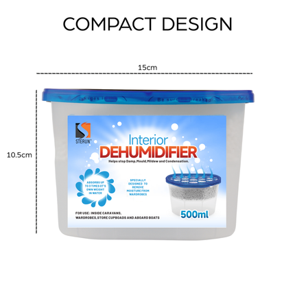 500ml Interior Dehumidifier – Disposable Moisture Absorber