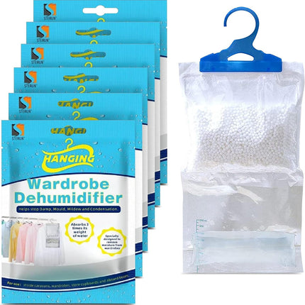 Hanging Wardrobe Dehumidifier Bags - Leak Proof